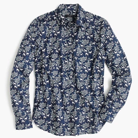 J. Crew Tops - J.Crew “popover” shirt in deer print.